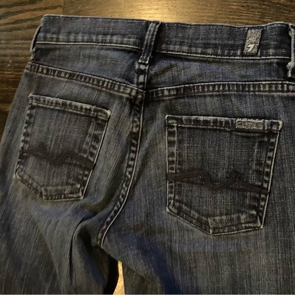 Seven for All Mankind Mid Rise Dark Wash Bootcut Jeans Sz 26 - Picture 8 of 10
